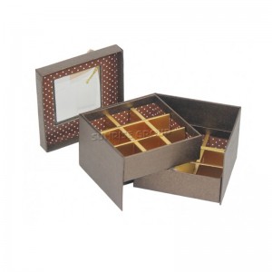 Niestandardowe ręcznie robione luksusowe prostokątne opakowanie Makaronik Czekoladowe pudełko z twardego papieru