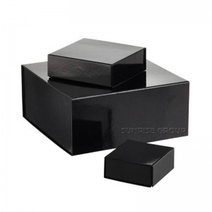 Czarny druk Papier Opakowanie kartonowe Odzież Zakupy Pudełko do pakowania prezentów